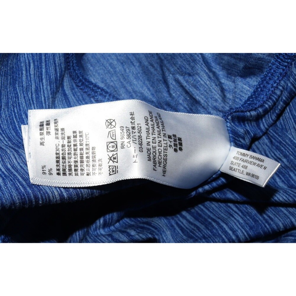Tommy Bahama Island Zone Delray ST225201 Ocean Deep‎ Blue Polo Shirt Size Large - Picture 7 of 10